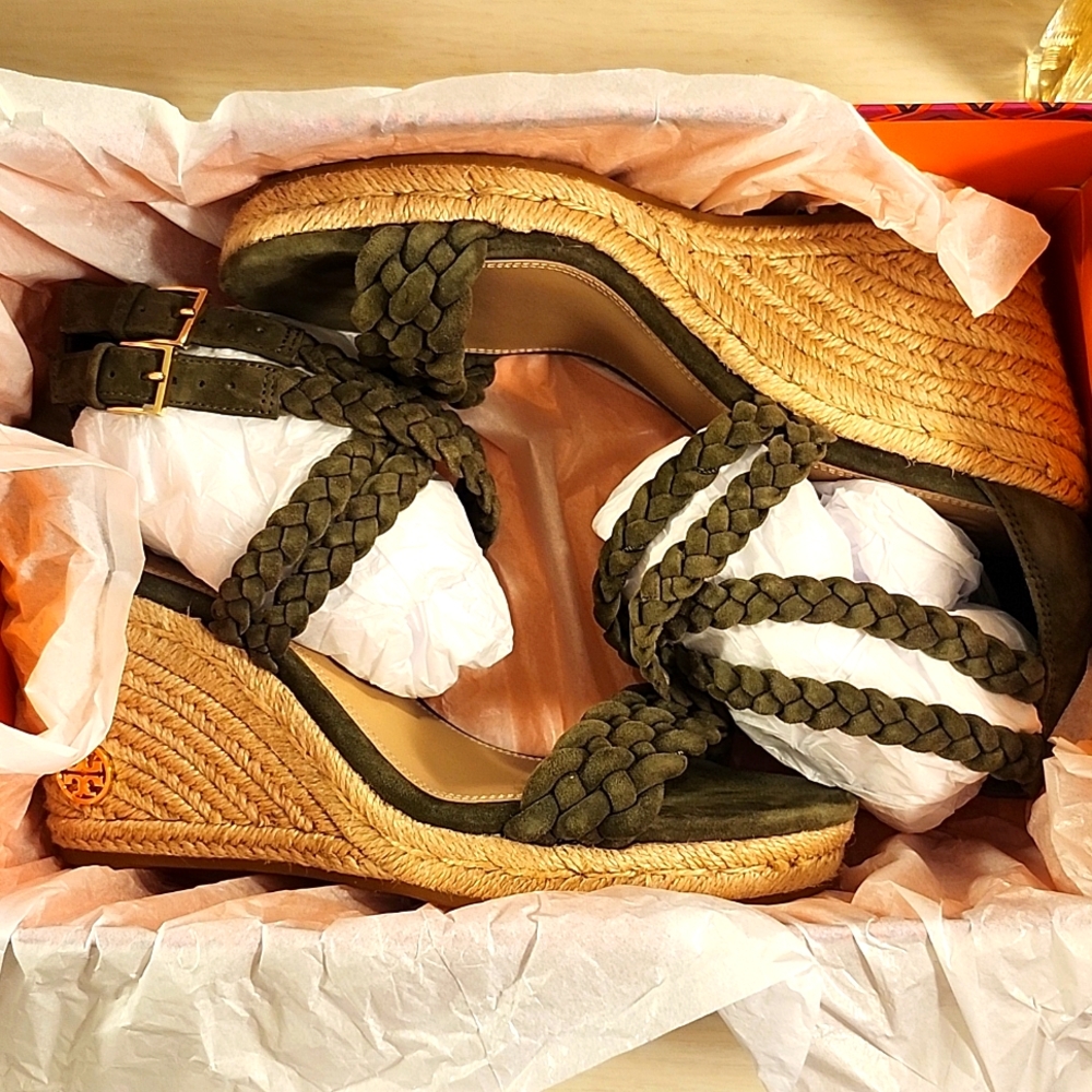 Tory Burch Green Suede Espidrilles - Picture 12 of 14